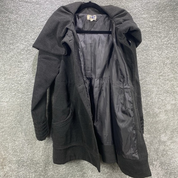 Jolt Women's Gray Long Sleeve Buttons Front Casual Jacket Coat Size M - Picture 6 of 9